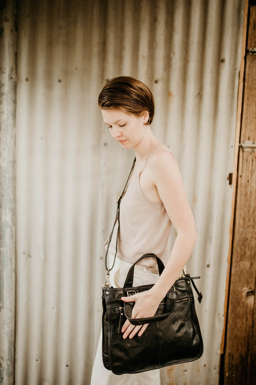 Lake Leather - Cranbrook - Unisex Small Calf Leather Briefcase Messenger