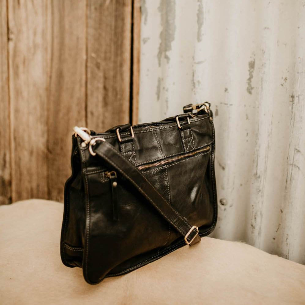 Lake Leather - Cranbrook - Unisex Small Calf Leather Briefcase Messenger