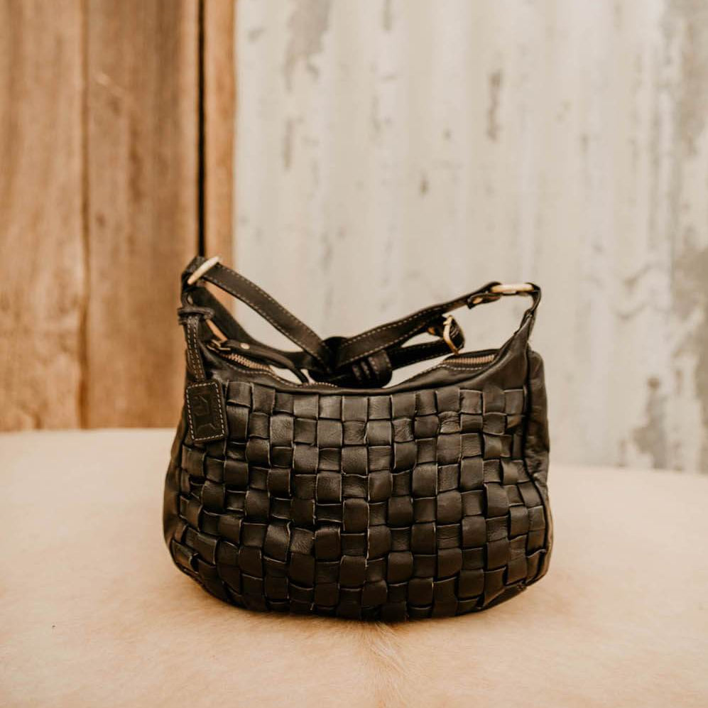 Lake Leather - Cleveland - Women's Woven Leather Crossbody
