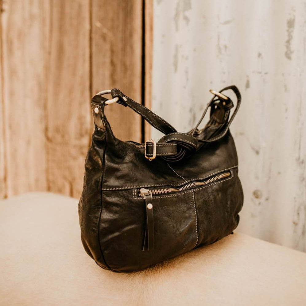 Lake Leather - Cleveland - Women's Woven Leather Crossbody