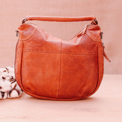 Lake Leather - Swansea - Women's Slouchy Leather Hobo Shoulder Bag