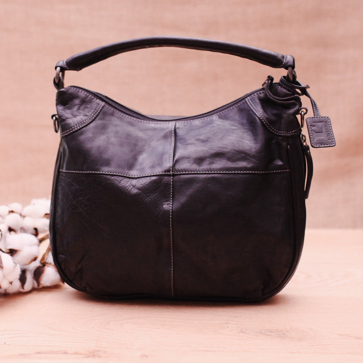 Lake Leather - Swansea - Women's Slouchy Leather Hobo Shoulder Bag