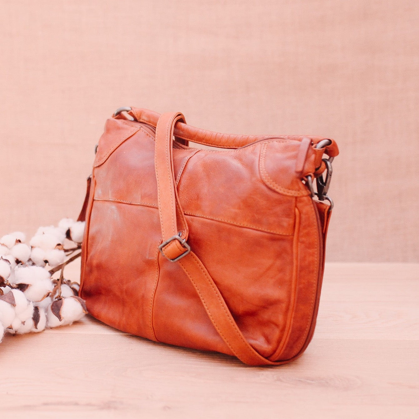 Lake Leather - Swansea - Women's Slouchy Leather Hobo Shoulder Bag