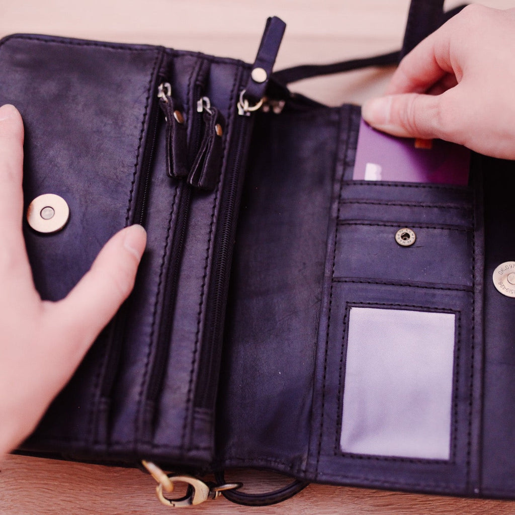 Lake Leather - Bridgenorth- Women's Organiser Leather Crossbody Bag