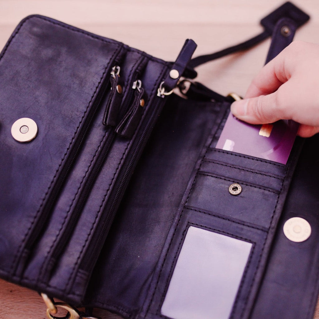 Lake Leather - Bridgenorth- Women's Organiser Leather Crossbody Bag