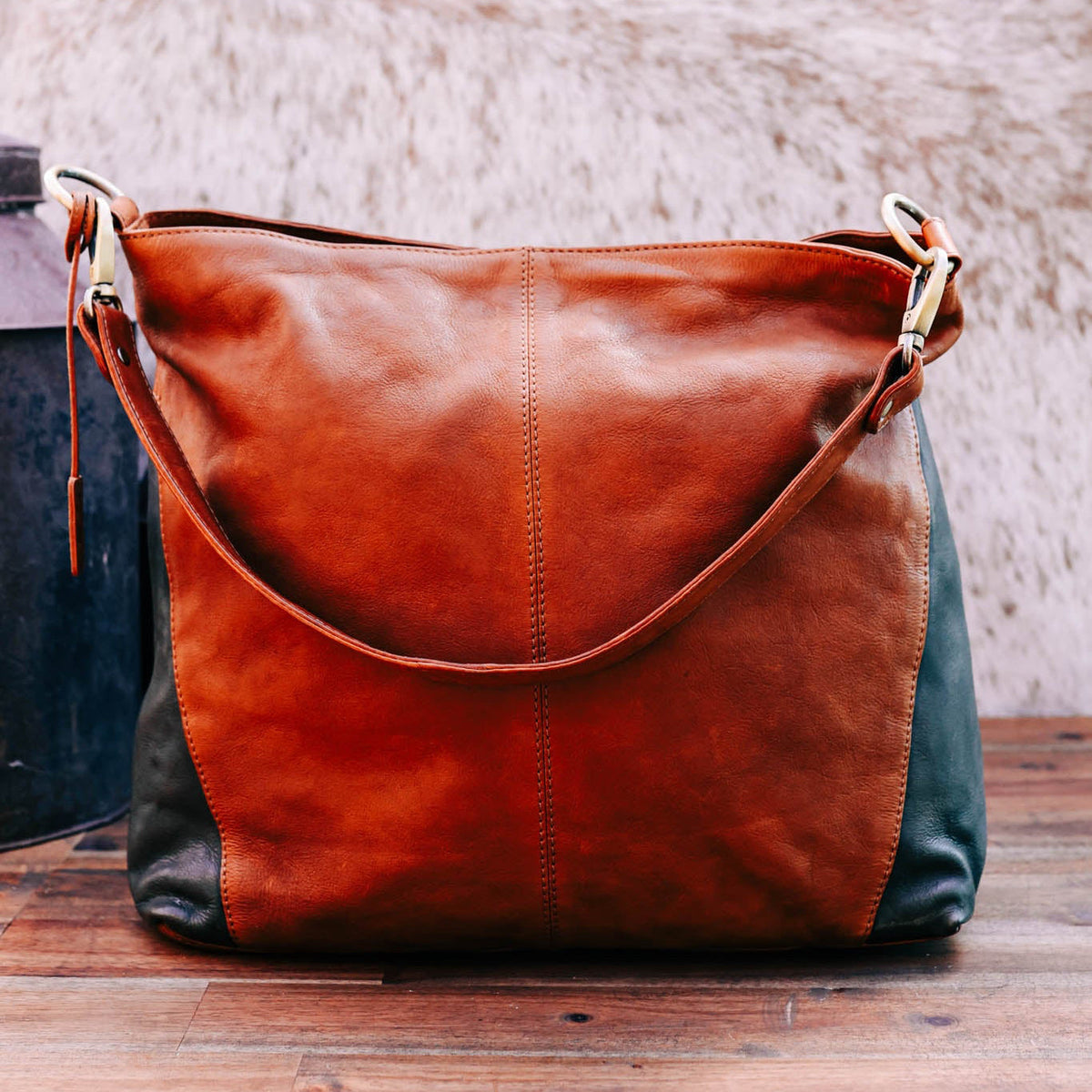 Lake Leather - Balfour - Large Contrast Tote