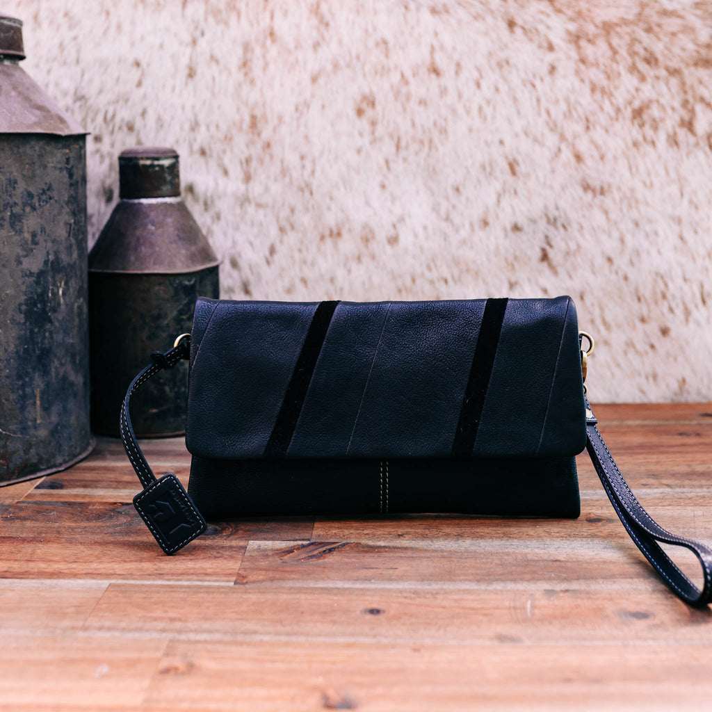 Lake Leather - Lune - Contrasting Leather Clutch Bag