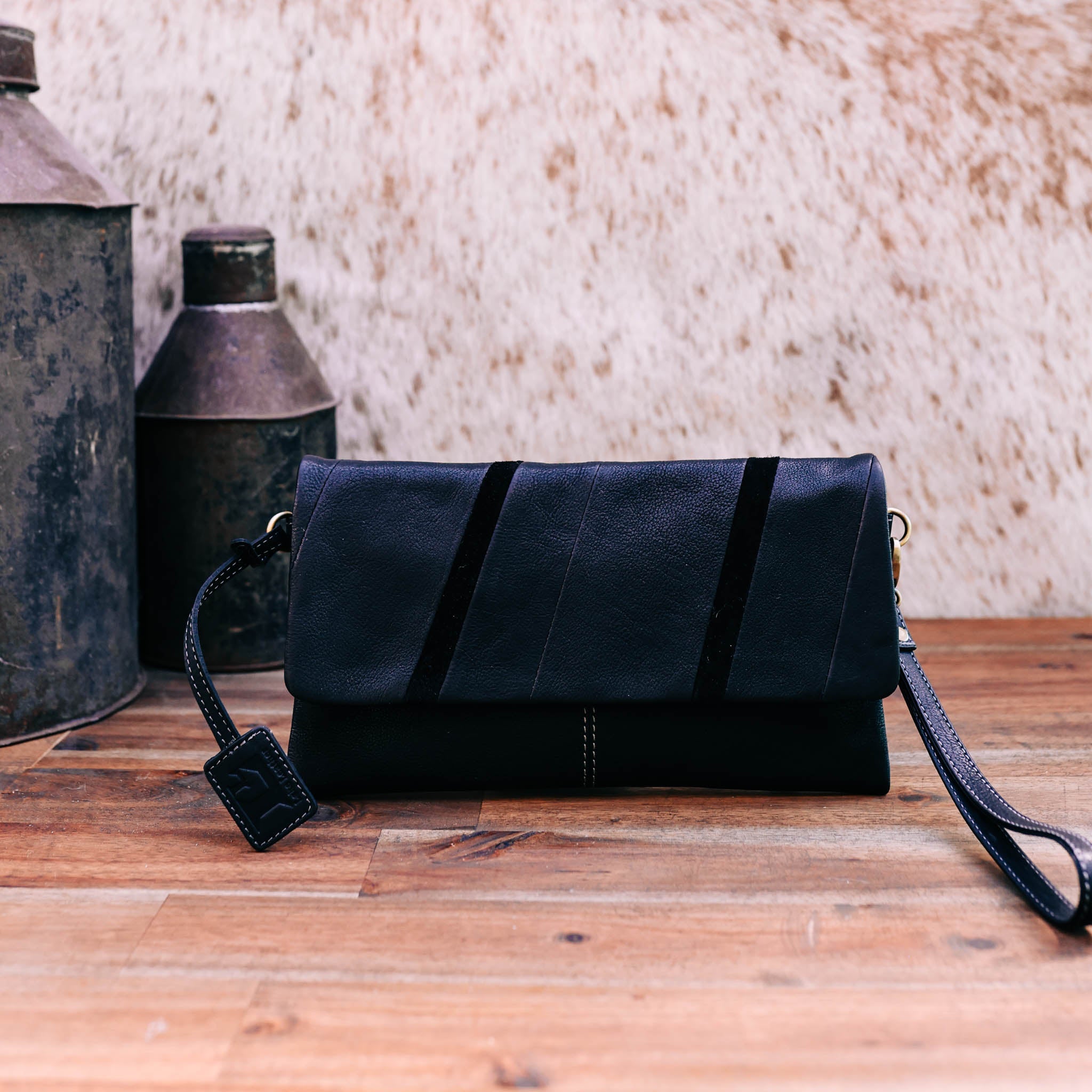 Lake Leather - Lune - Contrasting Leather Clutch Bag