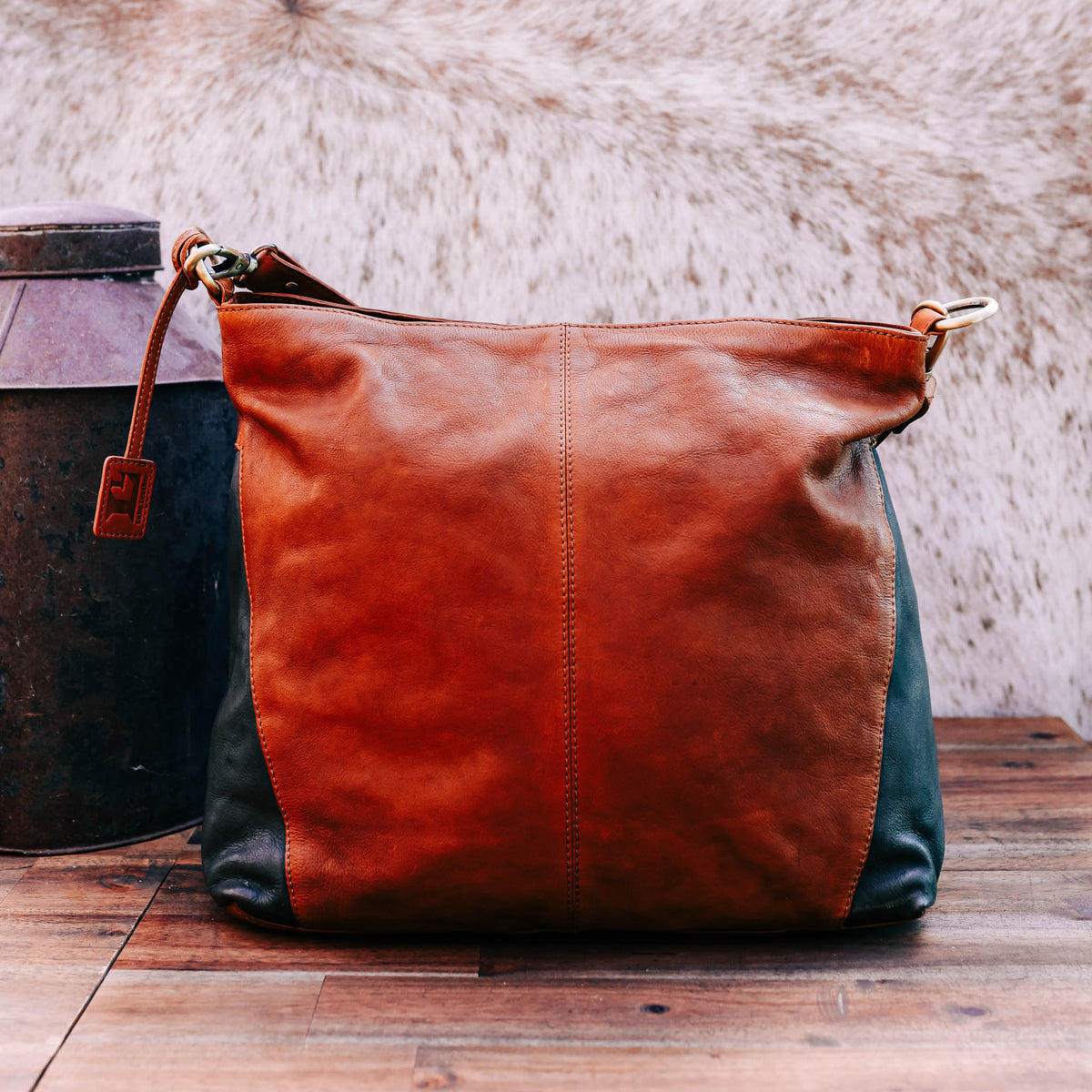 Lake Leather - Balfour - Large Contrast Tote