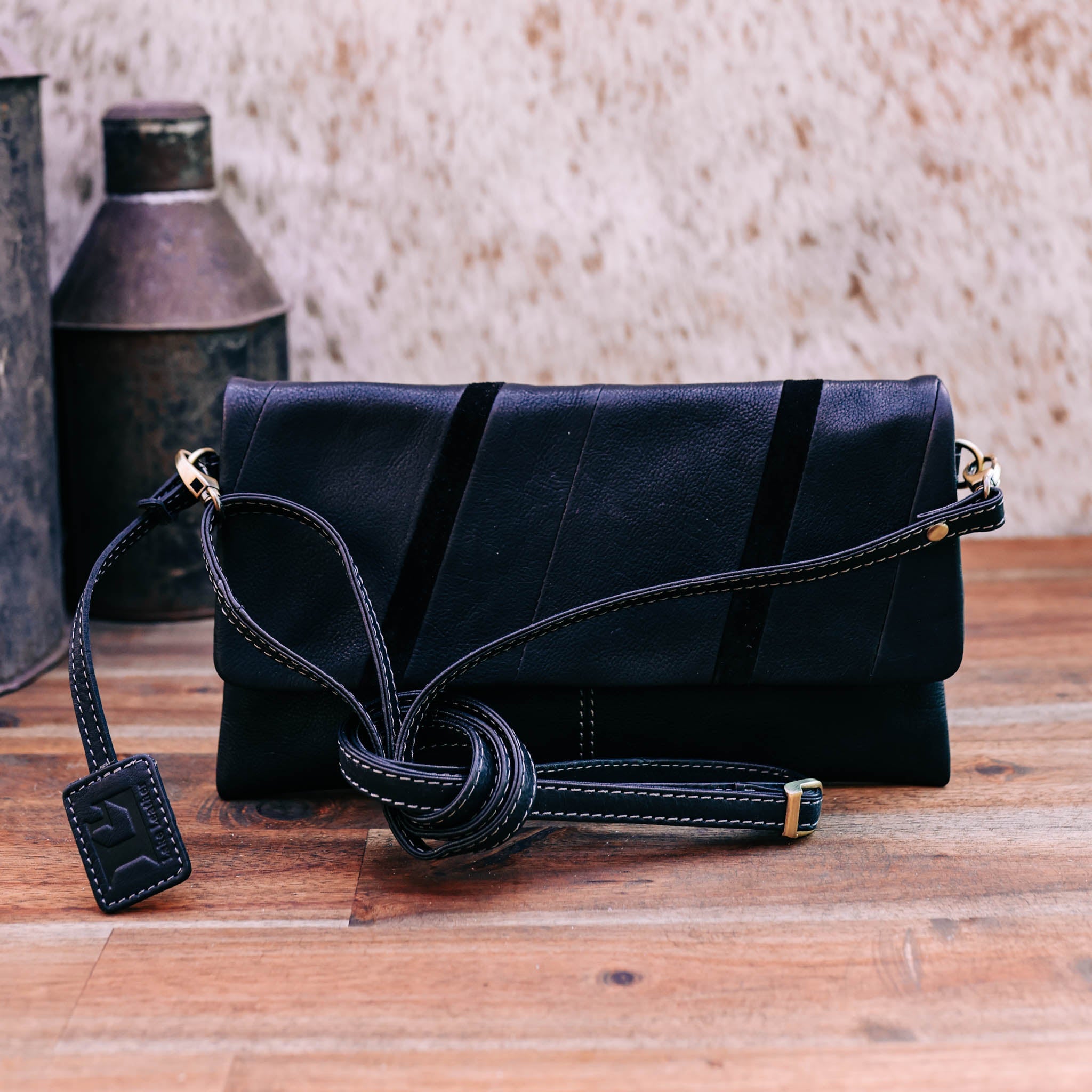 Lake Leather - Lune - Contrasting Leather Clutch Bag