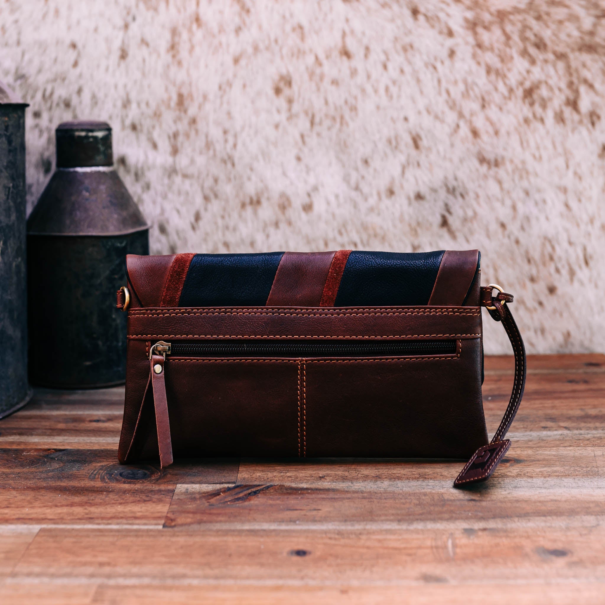 Lake Leather - Lune - Contrasting Leather Clutch Bag