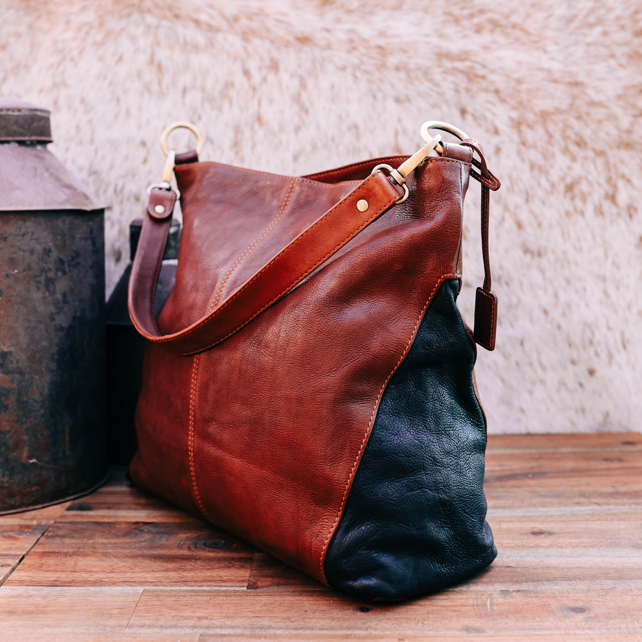 Lake Leather - Balfour - Large Contrast Tote