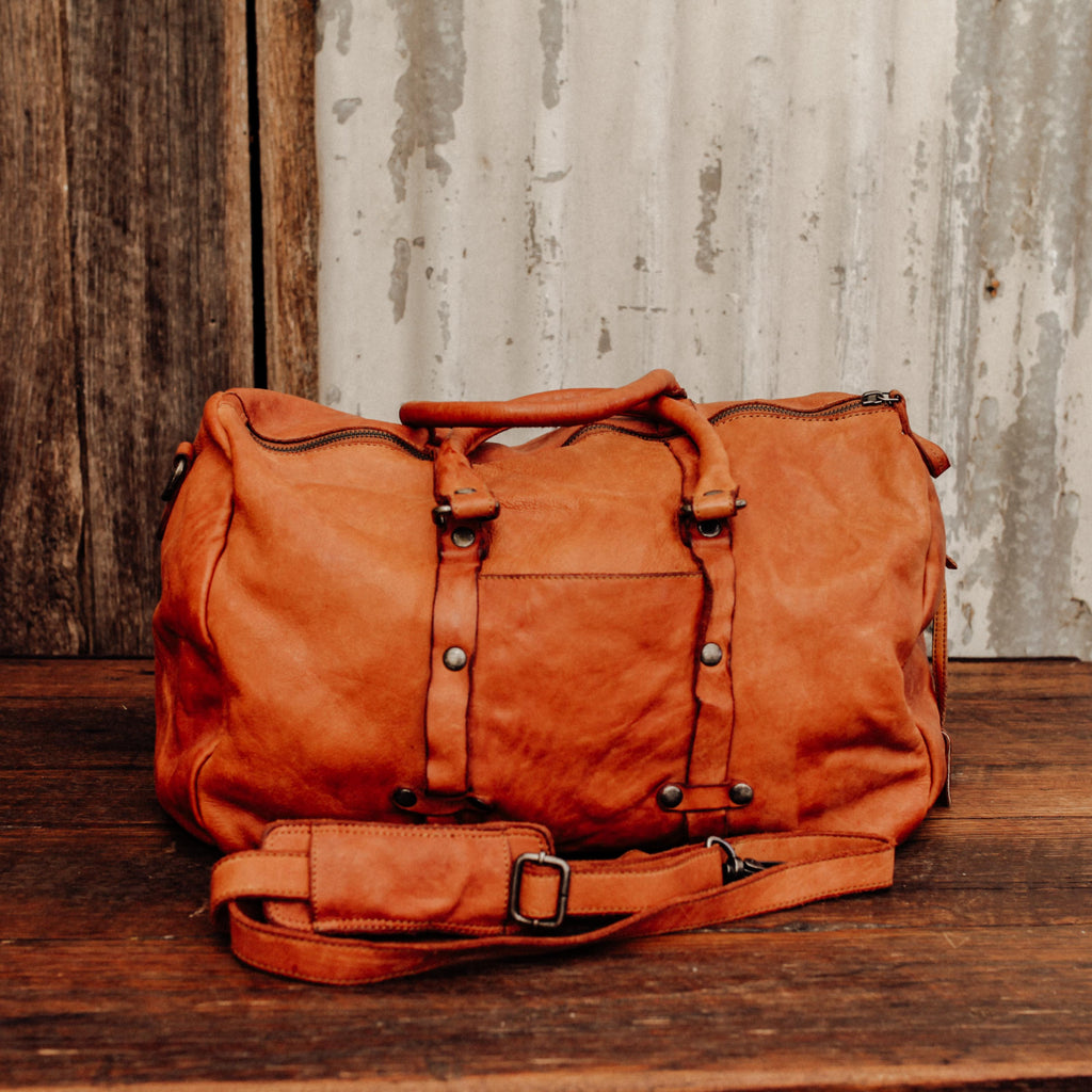 Lake Leather - Longford - Unisex Leather Duffle Travel Bag Hand Luggage