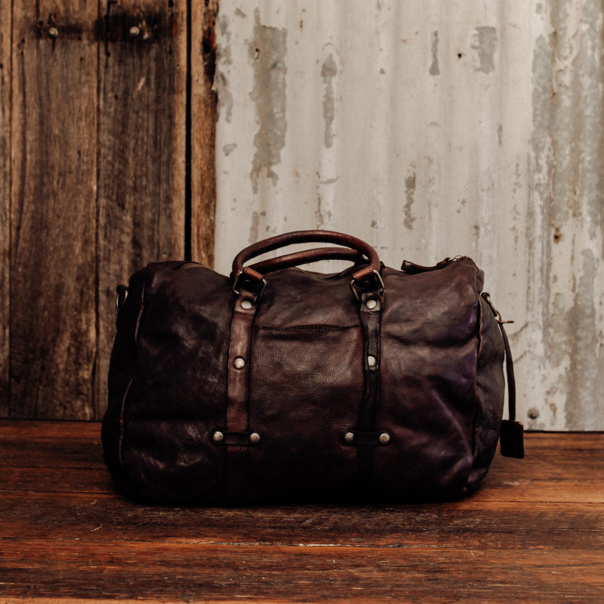 Lake Leather - Longford - Unisex Leather Duffle Travel Bag Hand Luggage