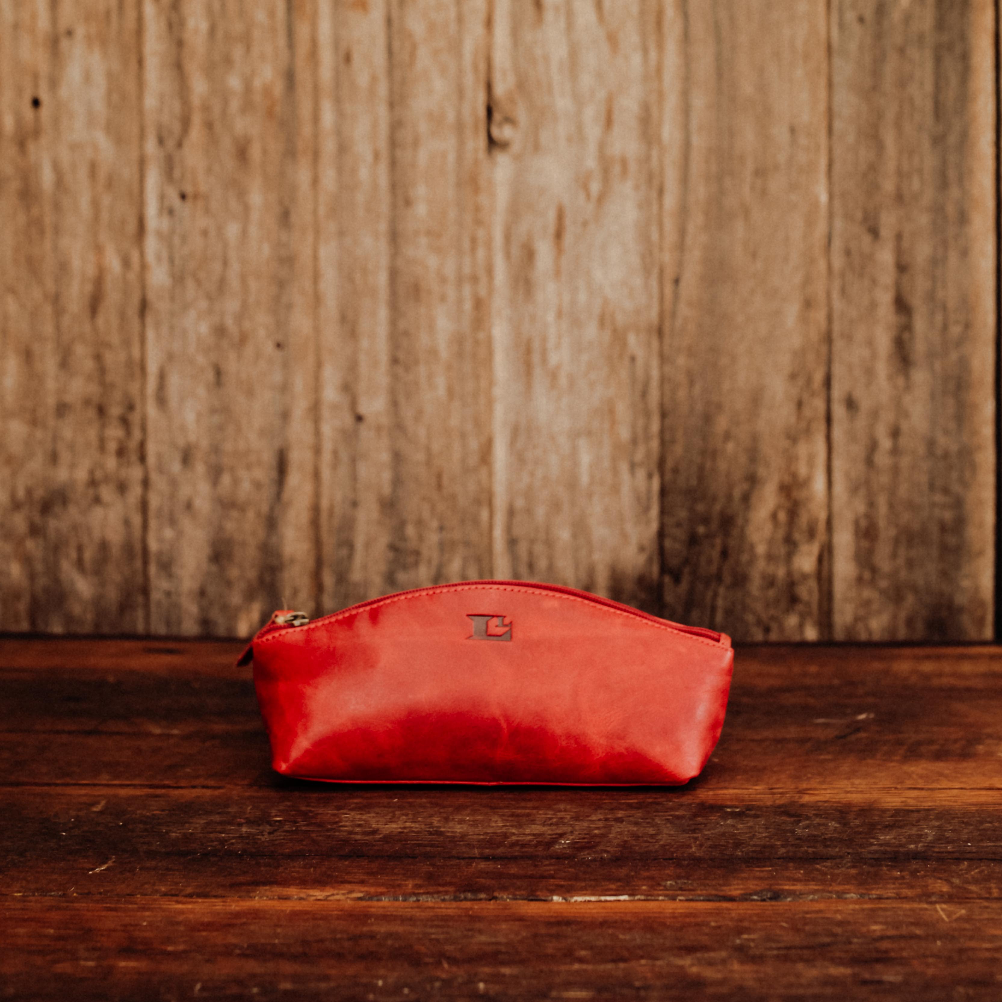 Lake Leather - Mella - Unisex Leather Pencil Case Toiletry Bag