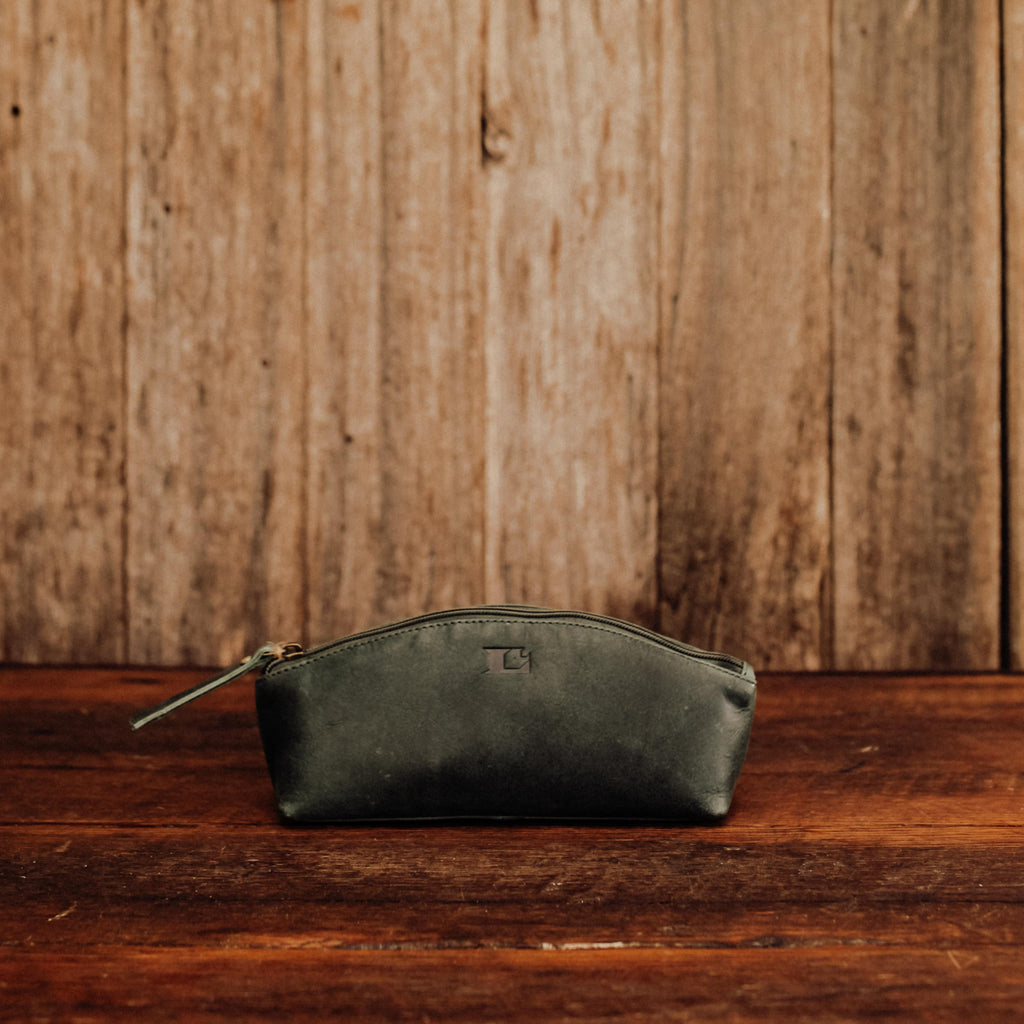 Lake Leather - Mella - Unisex Leather Pencil Case Toiletry Bag