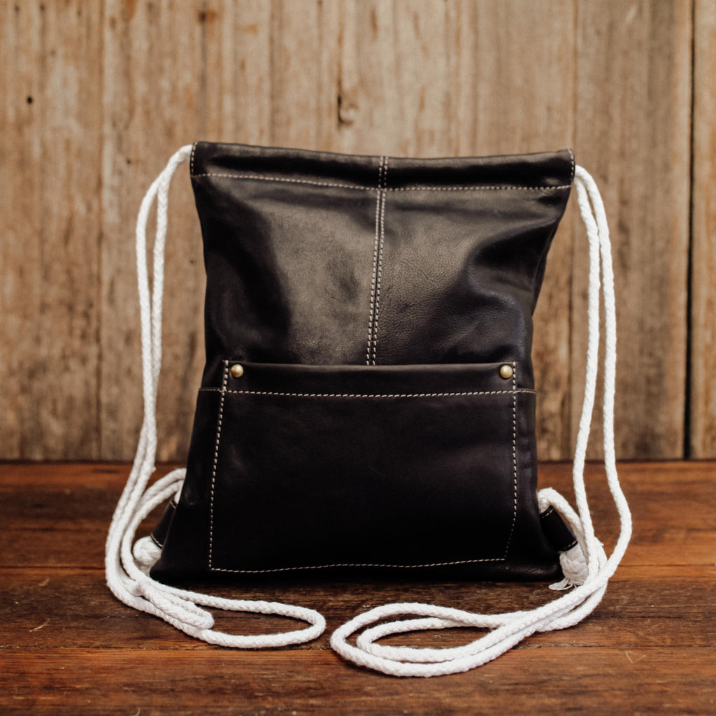 Lake Leather - Pioneer - Women's Leather Drawstring Backpack