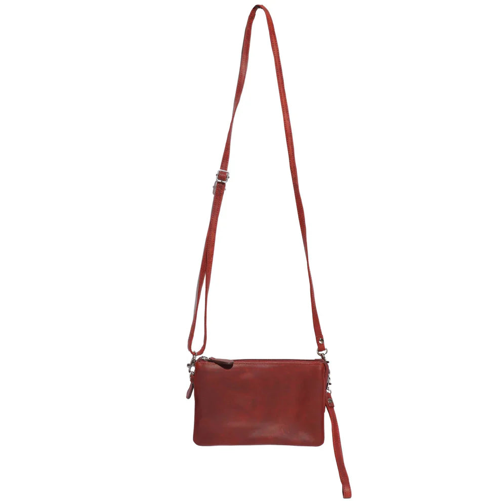 Cenzoni - SEOP821 - Women's Small Leather Crossbody Clutch