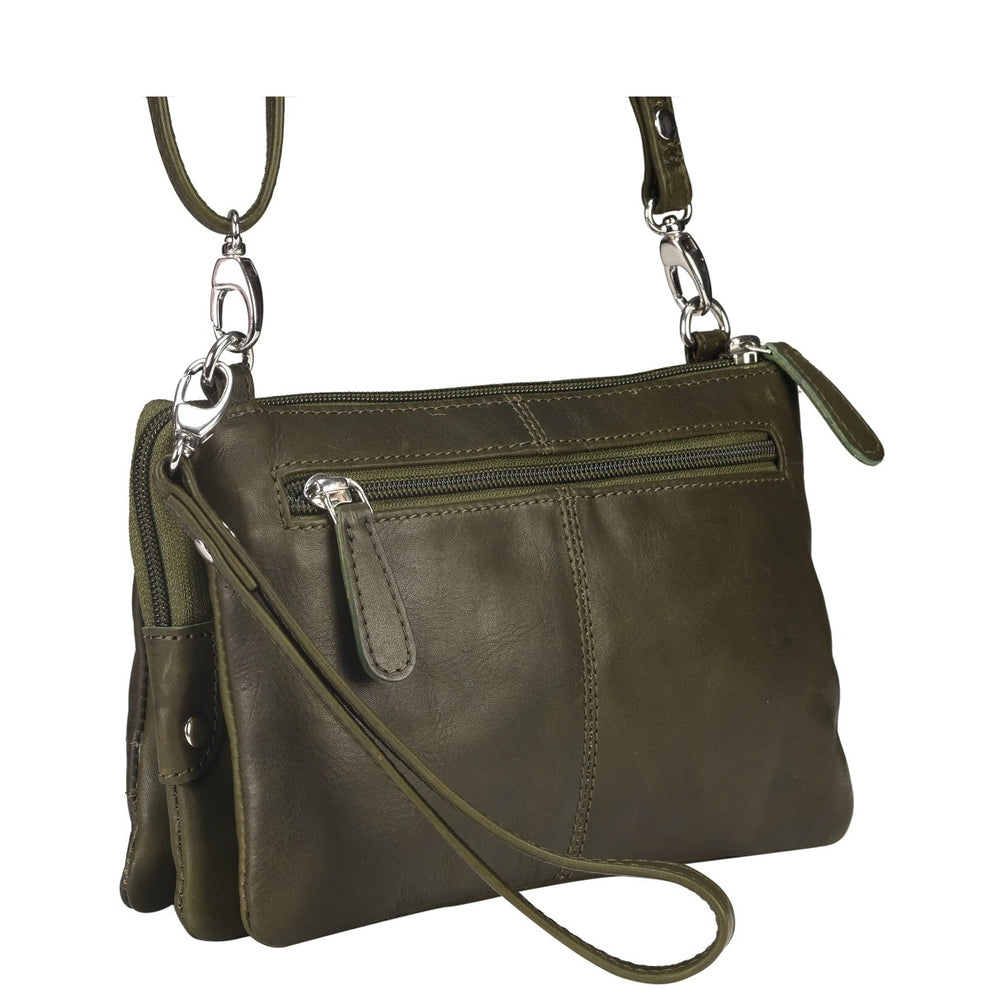 Cenzoni - SEOP821 - Women's Small Leather Crossbody Clutch