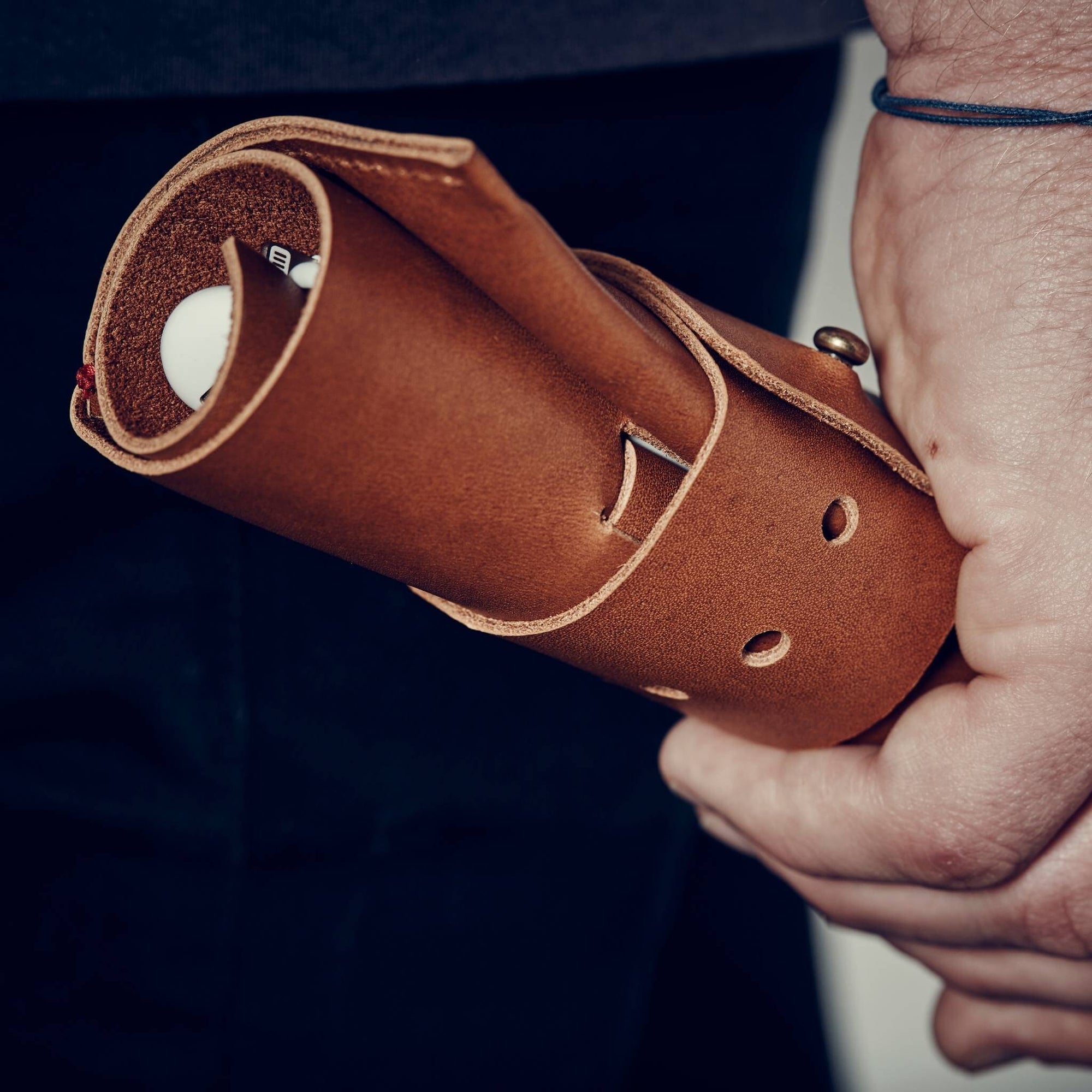 Afternoons with Albert - The Cord Roll- Leather Cord Tidy Travel Accessory