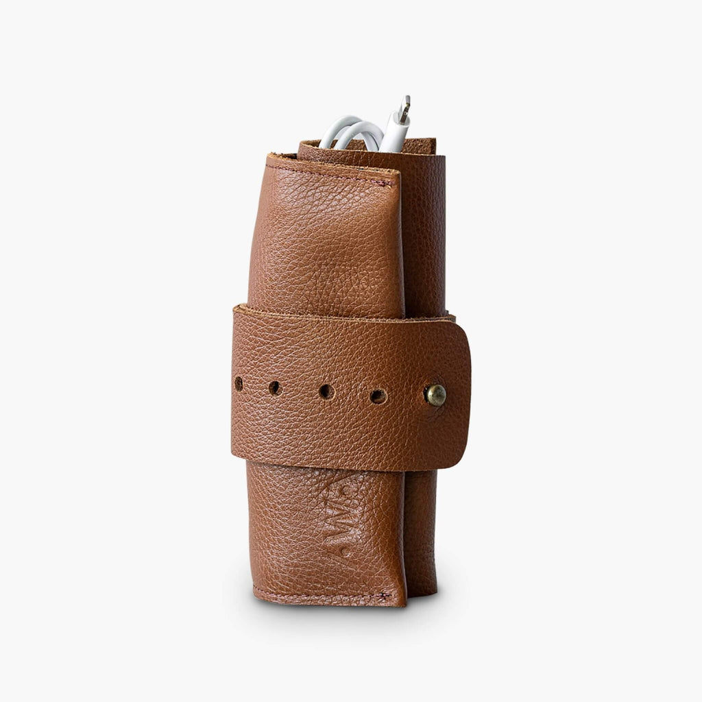 Afternoons with Albert - The Cord Roll- Leather Cord Tidy Travel Accessory