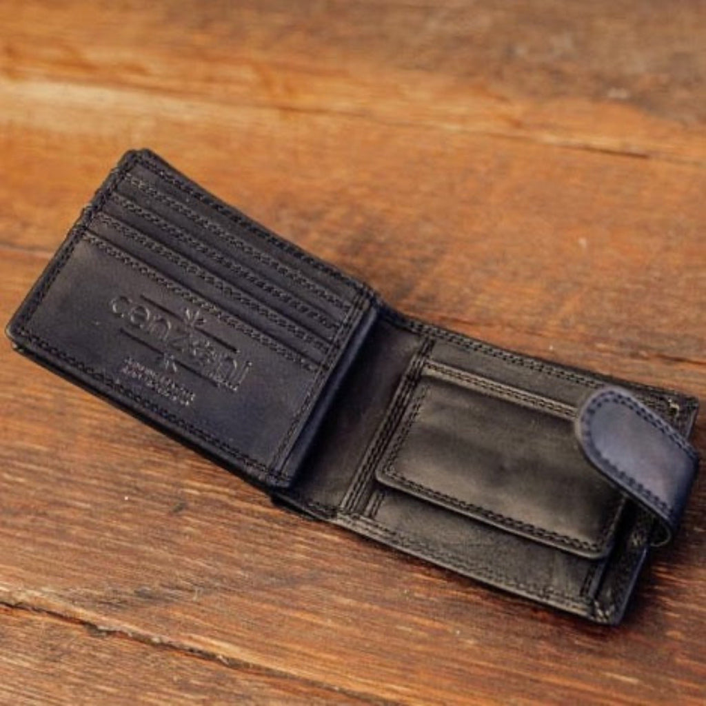 Cenzoni - ZOPW2302L - Men's Oil Pull-Up Leather Wallet