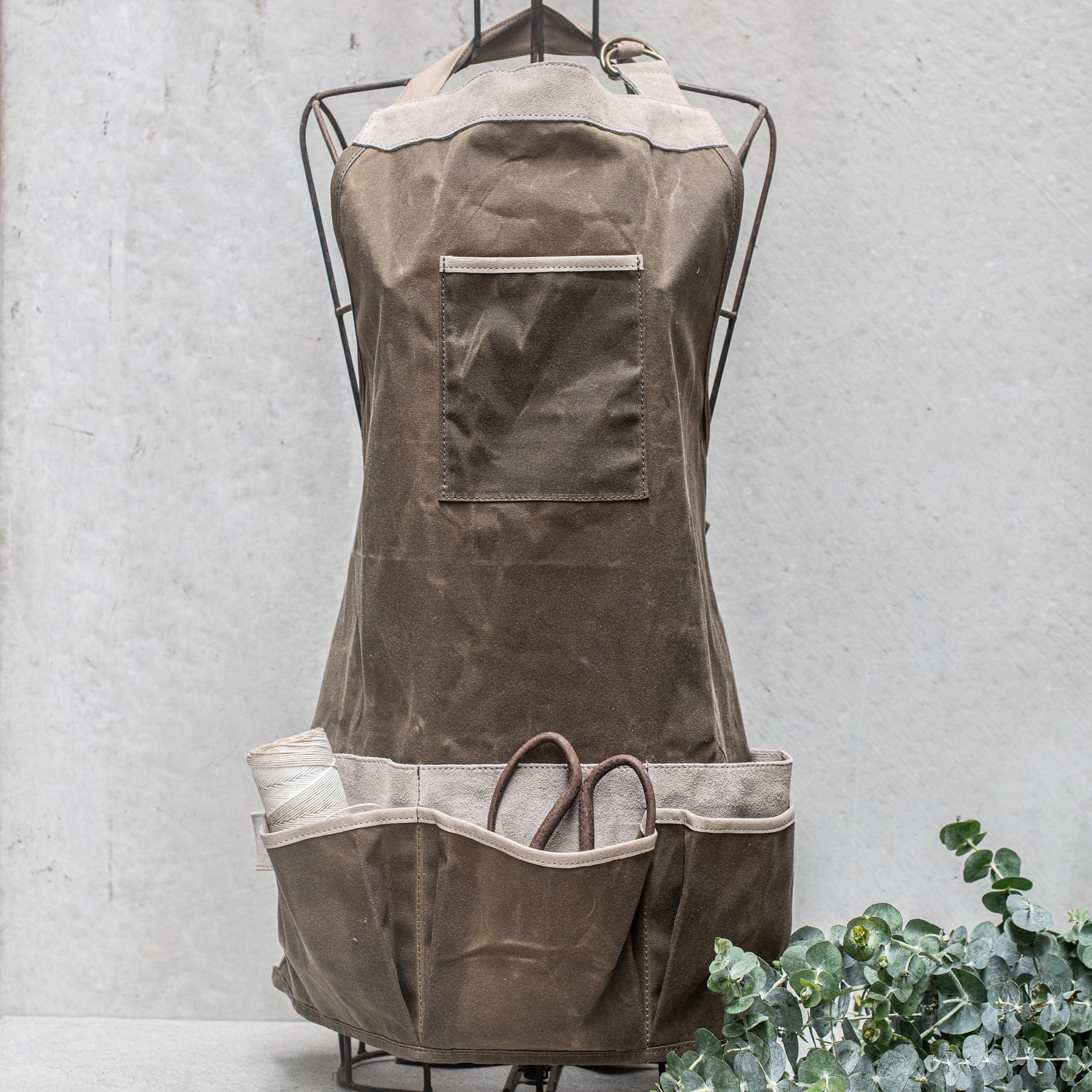 Heaven In Earth - Apron - Unisex Waxed Canvas And Suede Apron