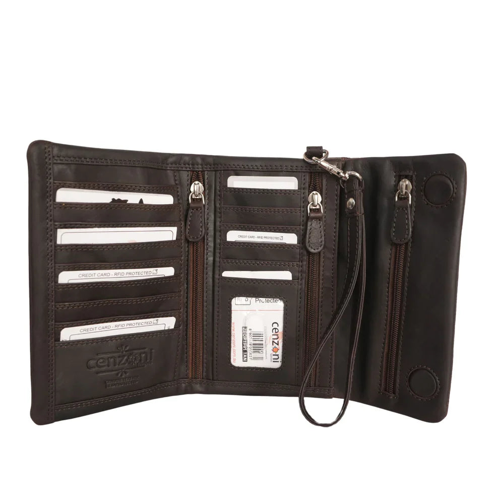 Cenzoni - ZOPHTF01 - Women's Gold Foil Hair-on Oily Pull-Up Purse