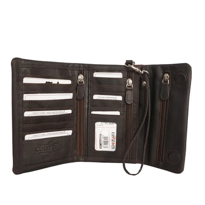 Cenzoni - ZOPHTF01 - Women's Gold Foil Hair-on Oily Pull-Up Purse