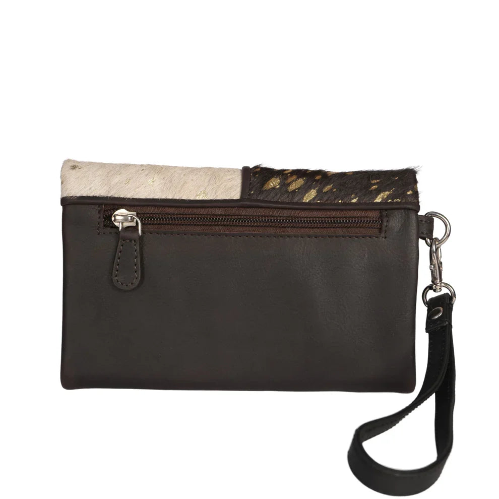 Cenzoni - ZOPHTF01 - Women's Gold Foil Hair-on Oily Pull-Up Purse