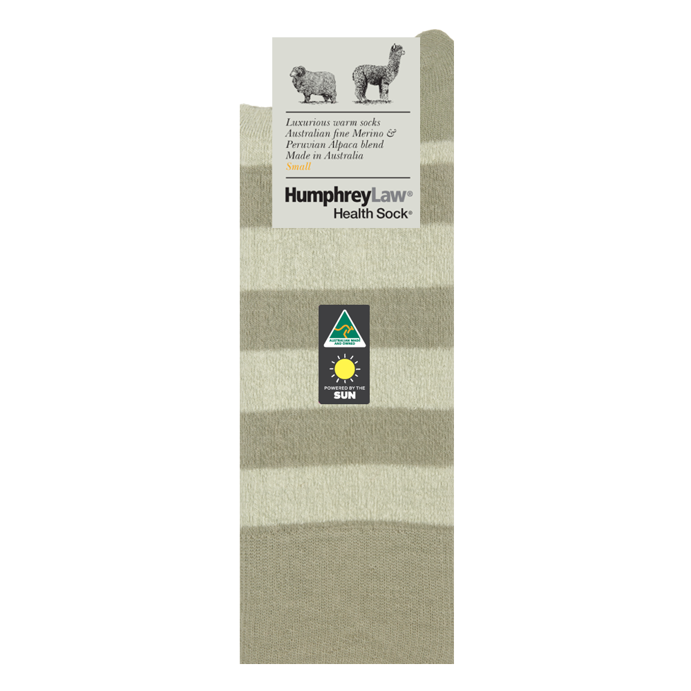 Humphrey Law - 03C - Unisex Alpaca & Merino Stripe Socks