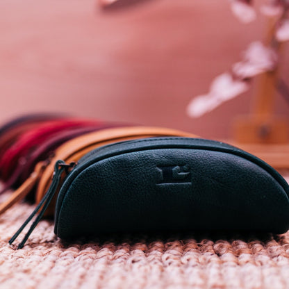 Lake Leather - Corinna - Unisex Leather Pencil Case Makeup Bag