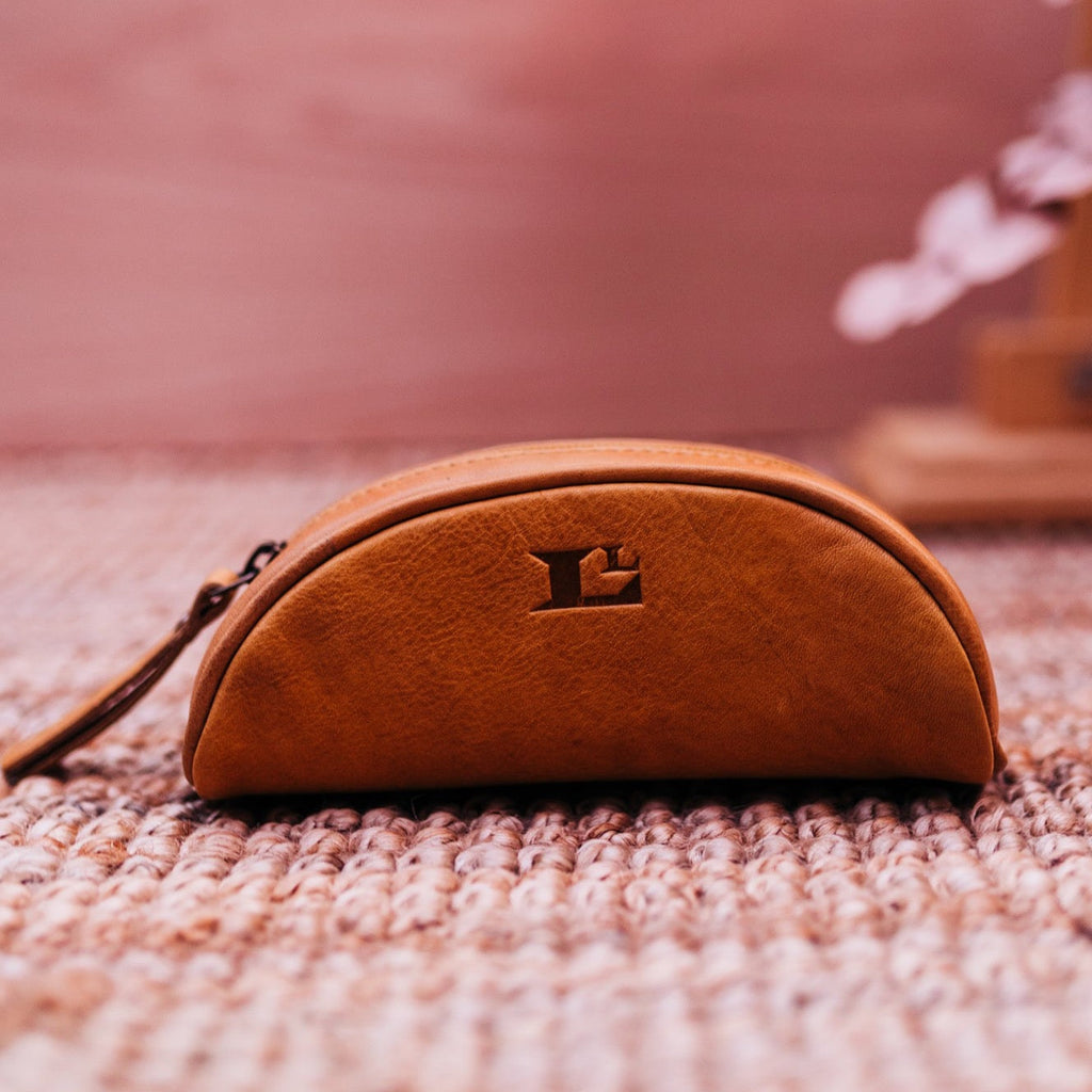 Lake Leather - Corinna - Unisex Leather Pencil Case Makeup Bag