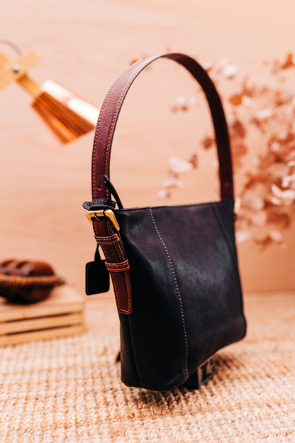 Lake Leather - Ida- Women's Contrast Leather Elegant Shoulder Bag