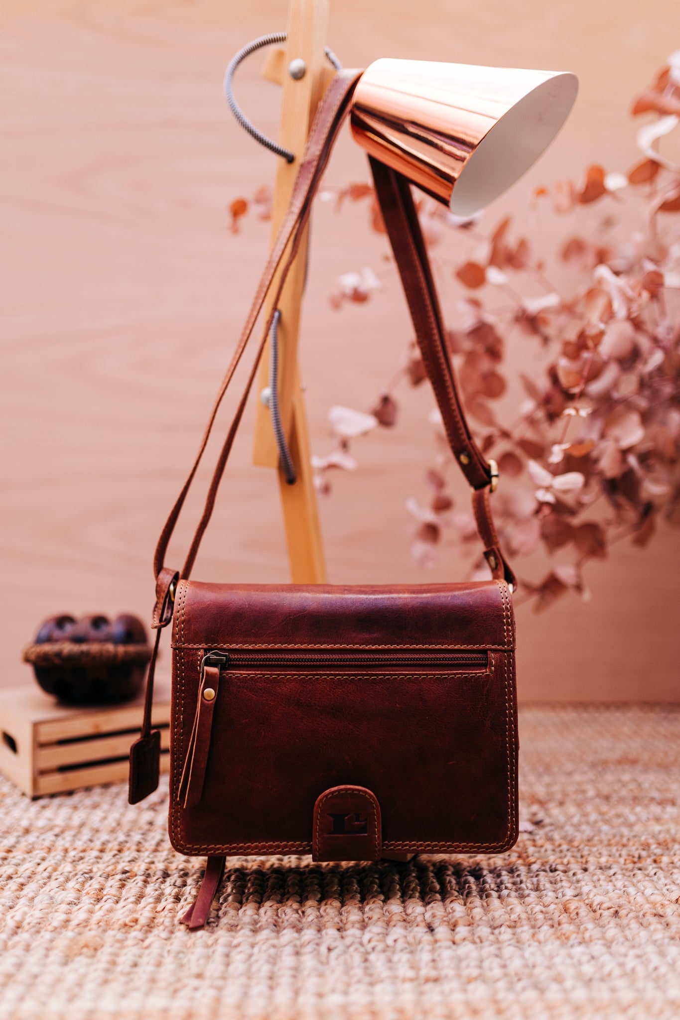 Lake Leather - Moina- Women's Organiser Small Leather Shoulder Bag