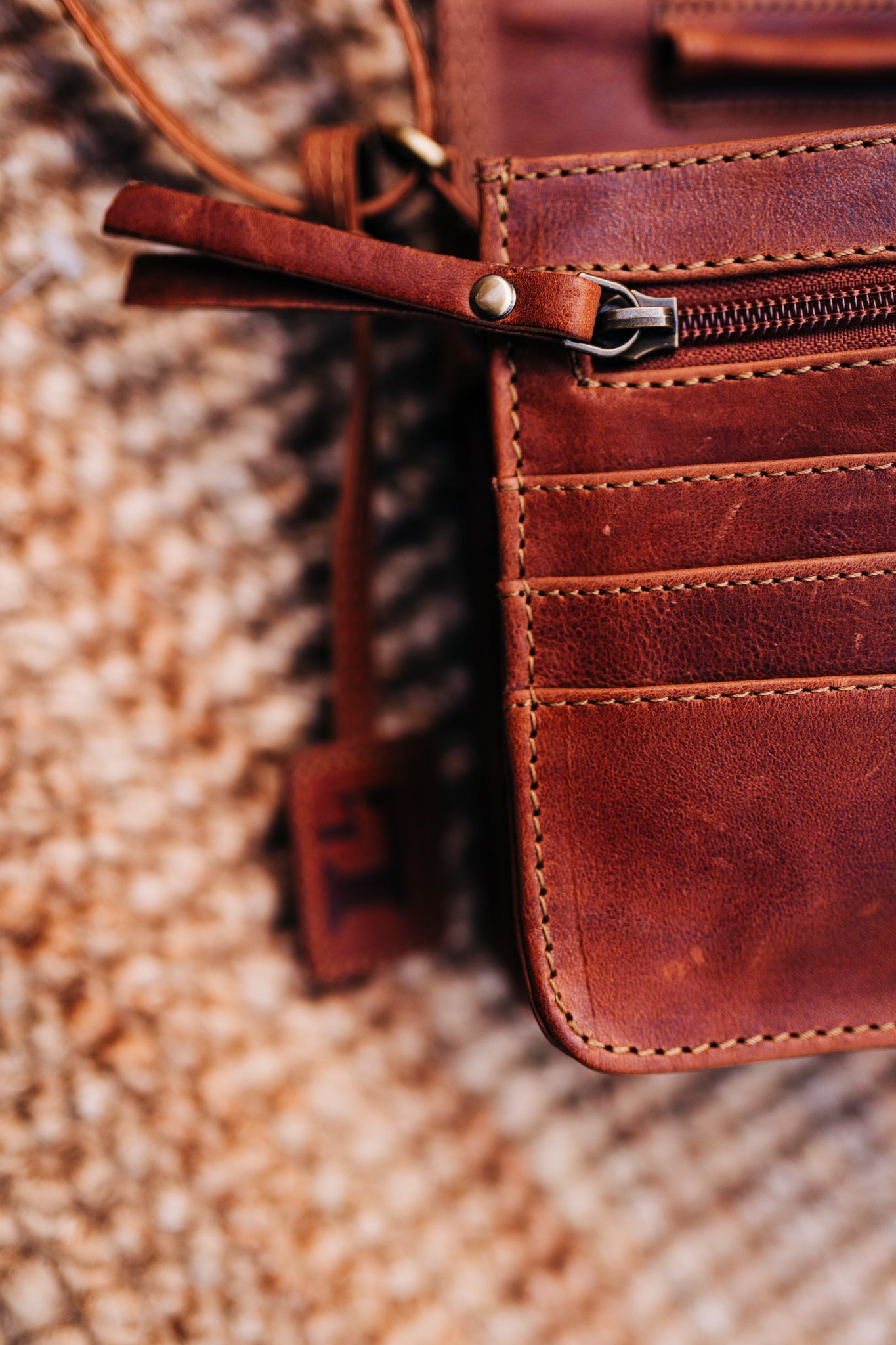 Lake Leather - Moina- Women's Organiser Small Leather Shoulder Bag