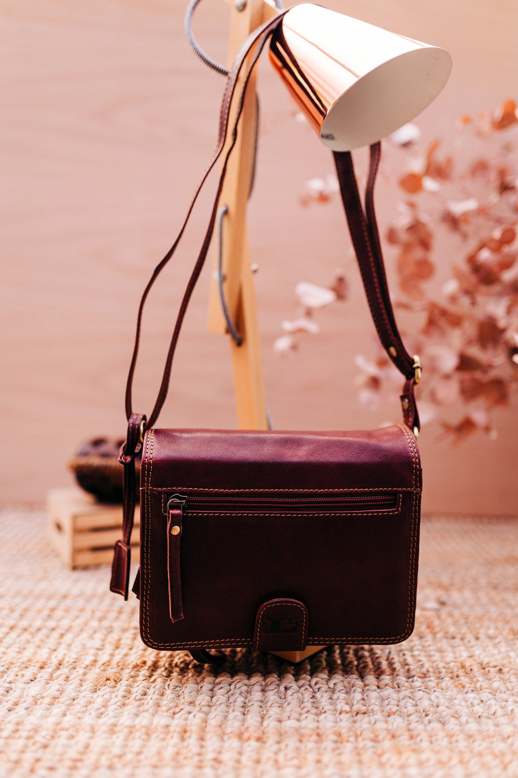 Lake Leather - Moina- Women's Organiser Small Leather Shoulder Bag