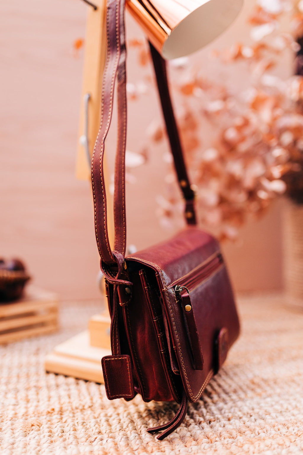 Lake Leather - Moina- Women's Organiser Small Leather Shoulder Bag