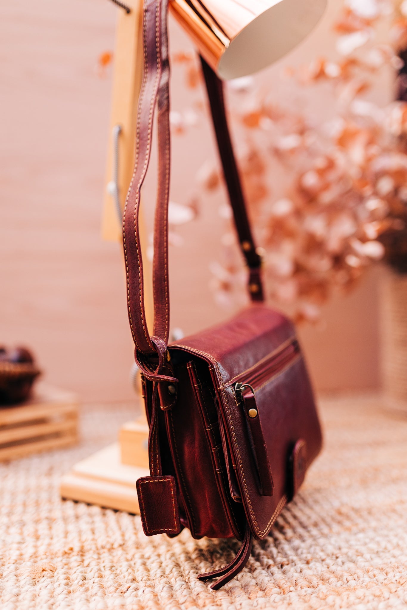 Lake Leather - Moina- Women's Organiser Small Leather Shoulder Bag