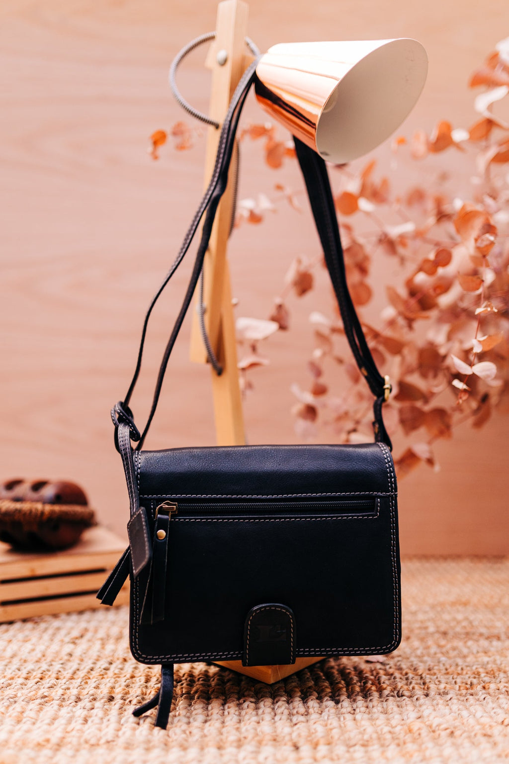 Lake Leather - Moina- Women's Organiser Small Leather Shoulder Bag