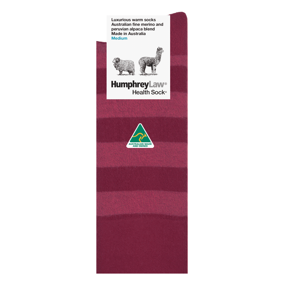 Humphrey Law - 03C - Unisex Alpaca & Merino Stripe Socks