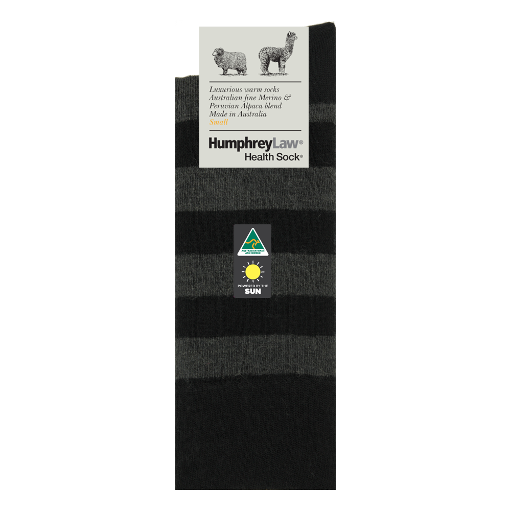 Humphrey Law - 03C - Unisex Alpaca & Merino Stripe Socks