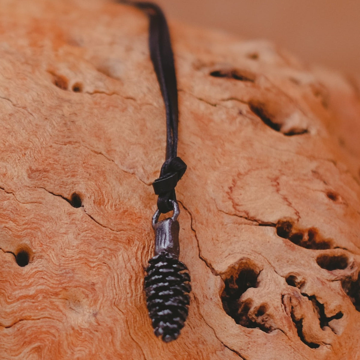 Studio Koak - Cone - Women's Metallised Pine Cone Necklace