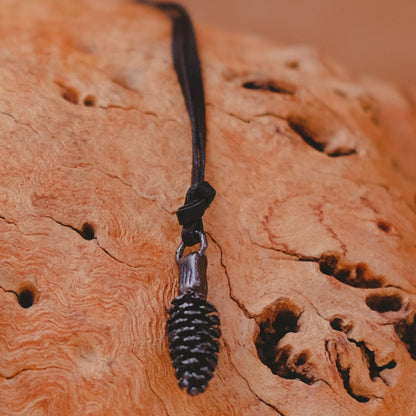 Studio Koak - Cone - Women's Metallised Pine Cone Necklace