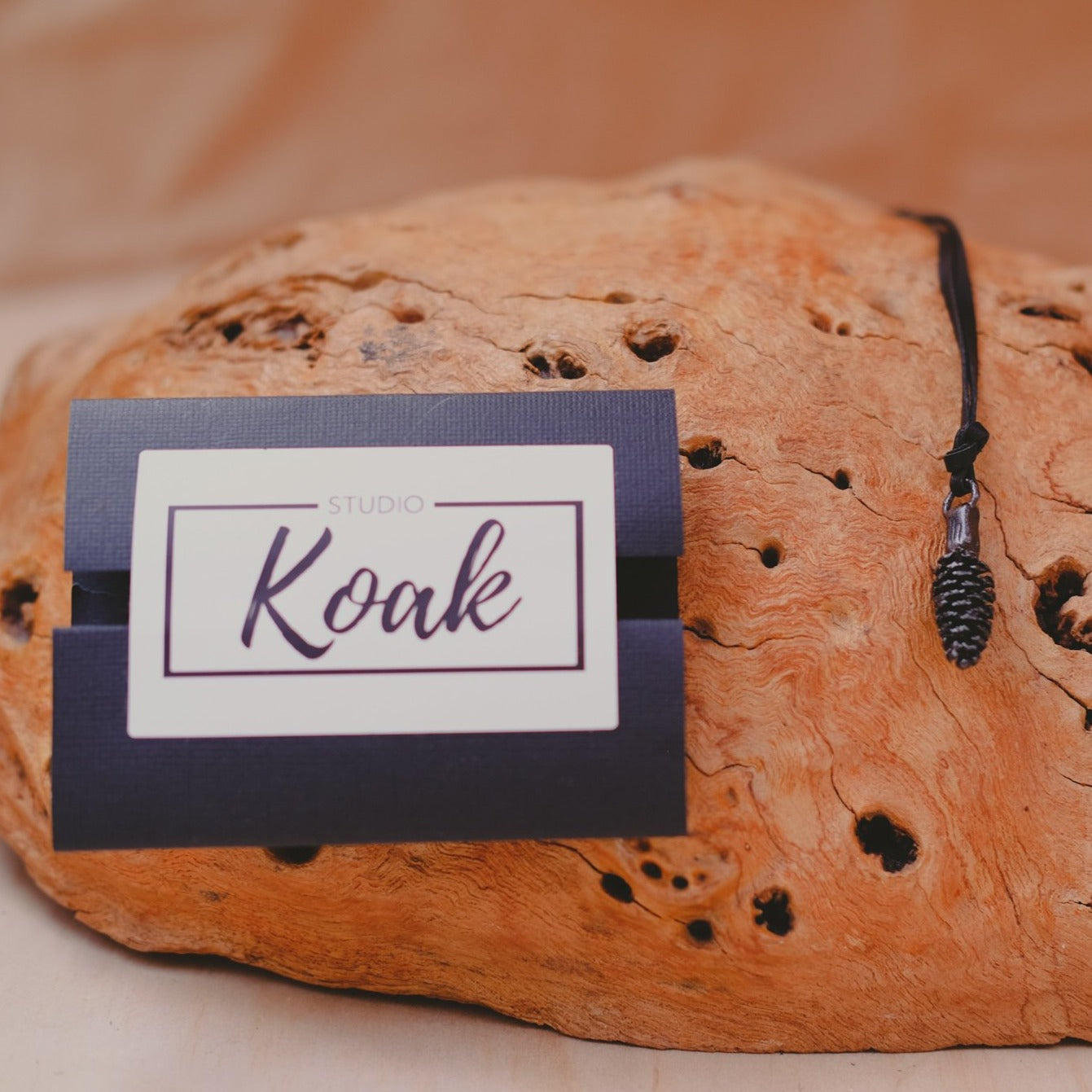 Studio Koak - Cone - Women's Metallised Pine Cone Necklace