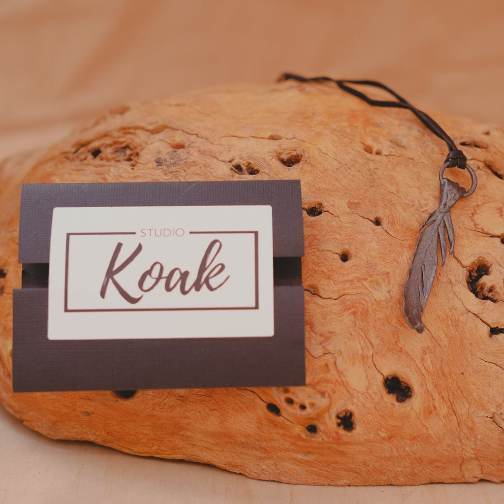 Studio Koak - Feather - Women's Metallised Feather Necklace