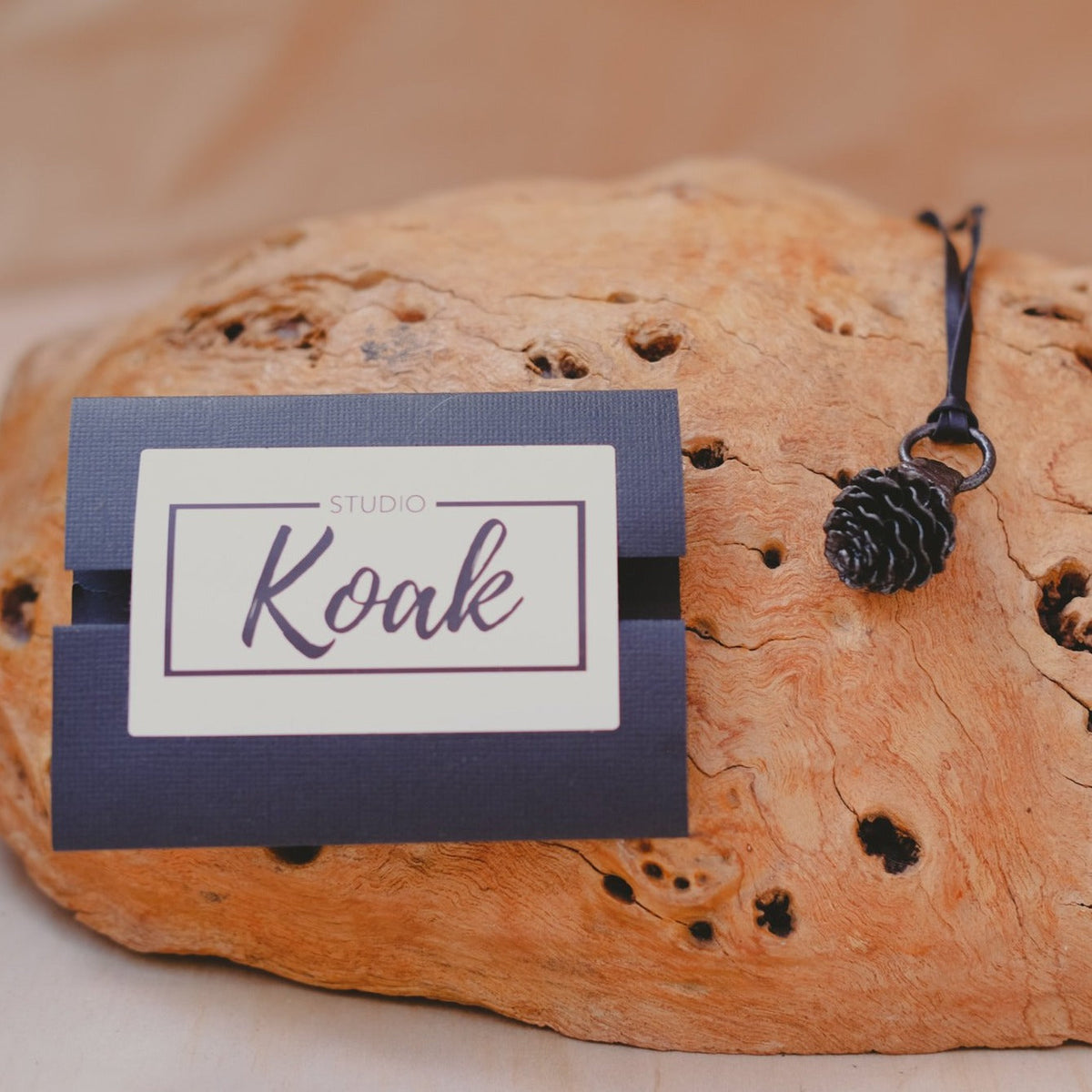 Studio Koak - Cone - Women's Metallised Pine Cone Necklace