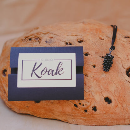 Studio Koak - Cone - Women's Metallised Pine Cone Necklace