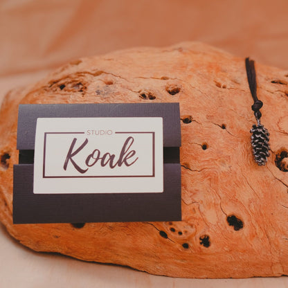 Studio Koak - Cone - Women's Metallised Pine Cone Necklace