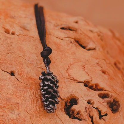 Studio Koak - Cone - Women's Metallised Pine Cone Necklace